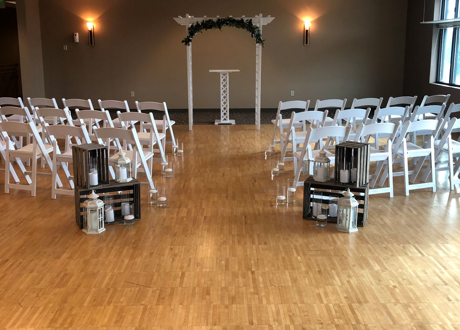 Ceremony Set Up in the Fireside Lounge