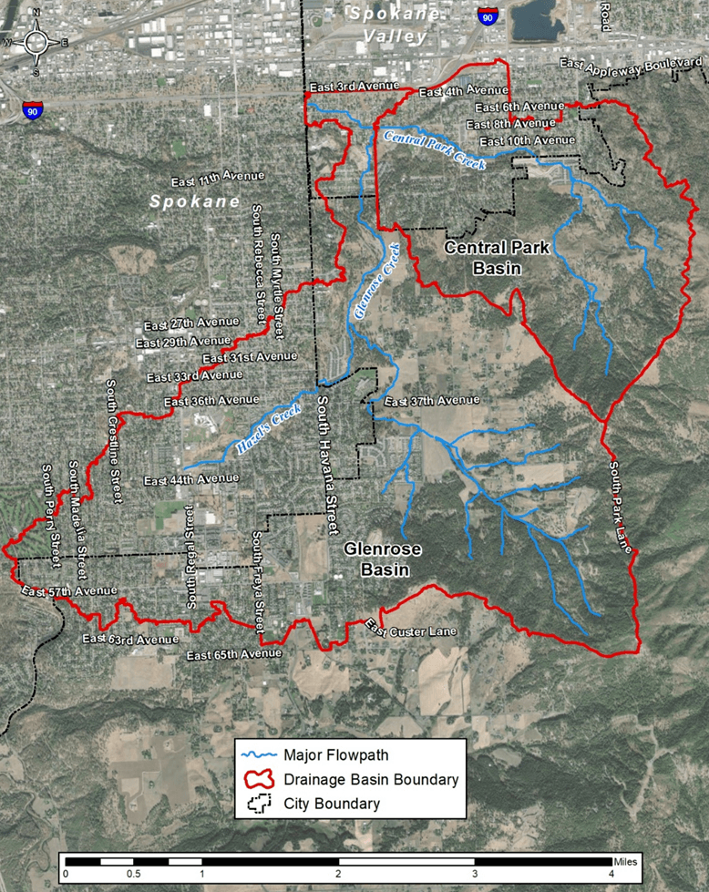 Glenrose - Central Park flood plain map