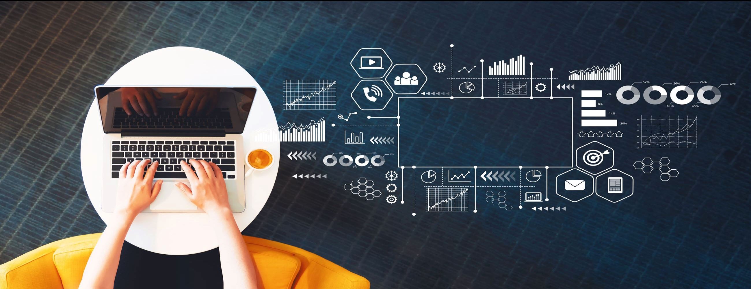 Laptop and technology icons